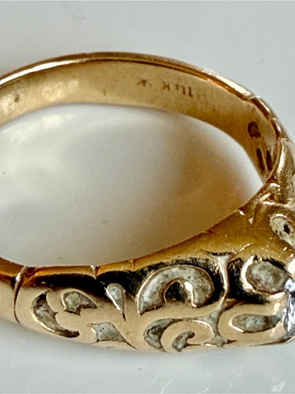 14 karat gold, and Diamond Ring - Picture 4 of 8